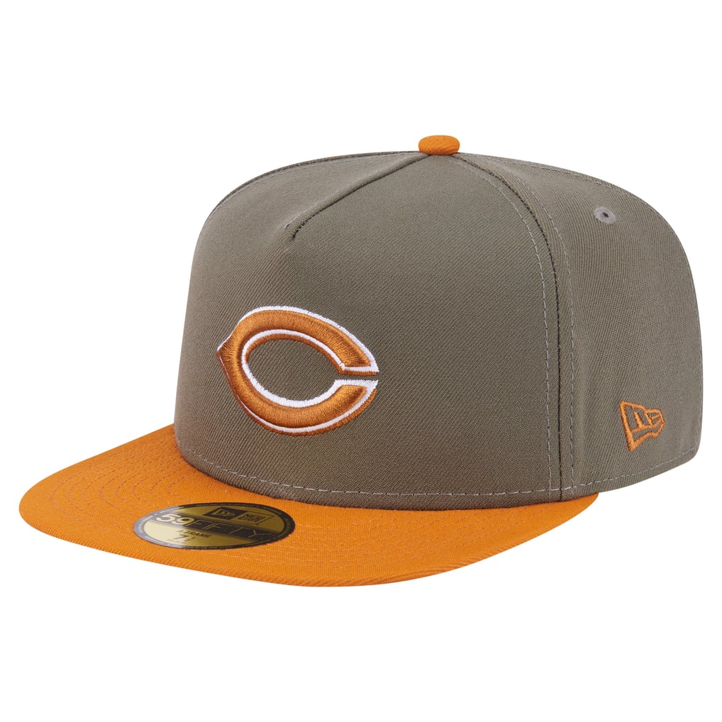 Cincinnati Reds New Era Two-Tone Color Pack A-Frame 59FIFTY Fitted Hat - Olive/Orange