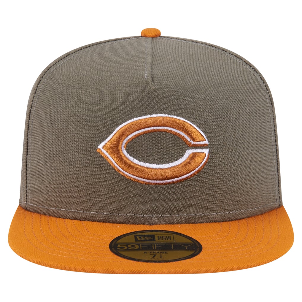Cincinnati Reds New Era Two-Tone Color Pack A-Frame 59FIFTY Fitted Hat - Olive/Orange