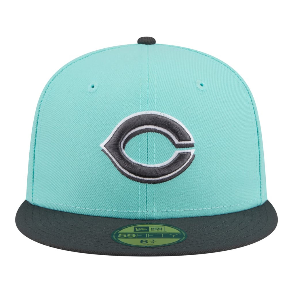 Cincinnati Reds New Era Two-Tone Color Pack 59FIFTY Fitted Hat - Turquoise/Charcoal