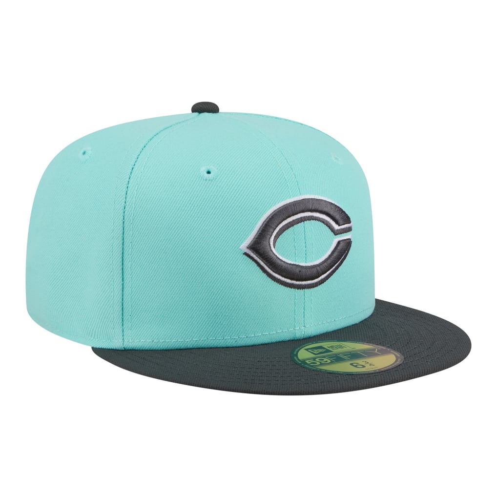 Cincinnati Reds New Era Two-Tone Color Pack 59FIFTY Fitted Hat - Turquoise/Charcoal