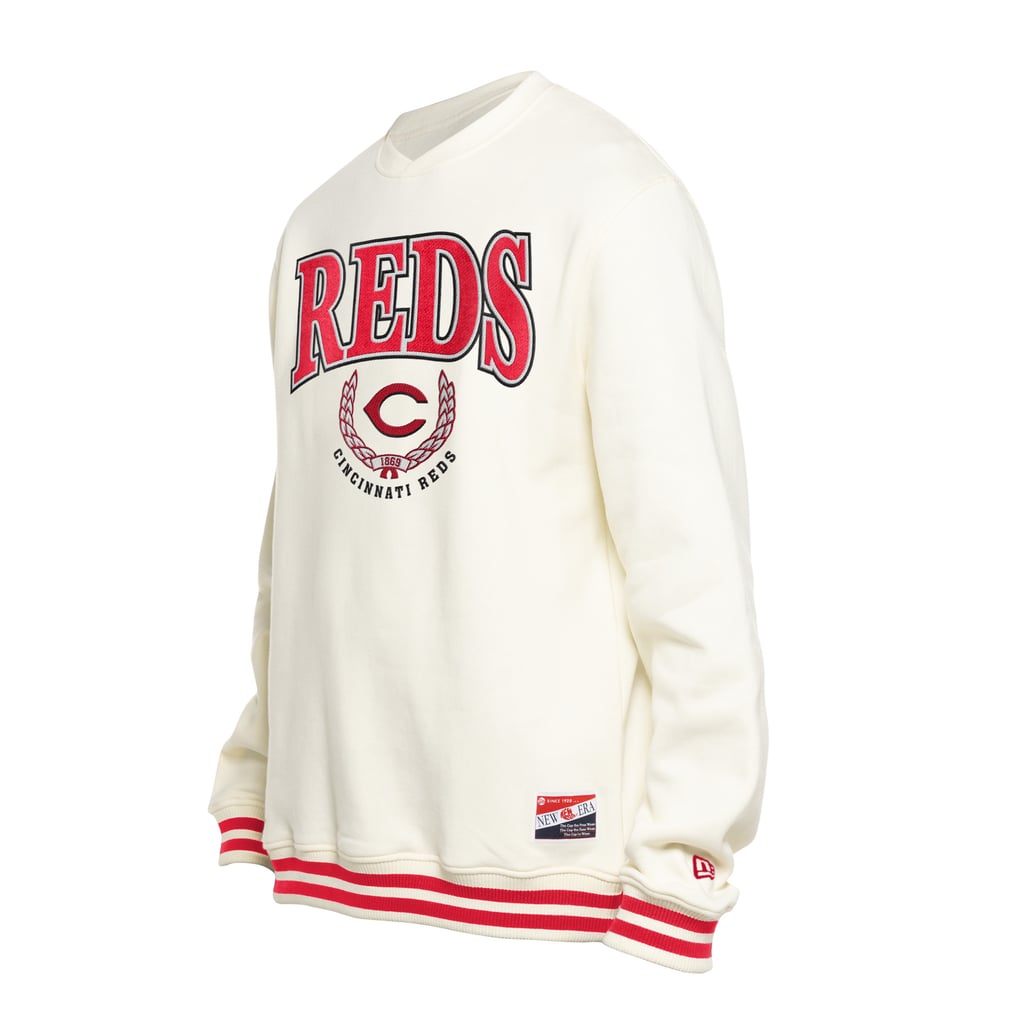 Cincinnati Reds New Era Throwback Sweatshirt - White