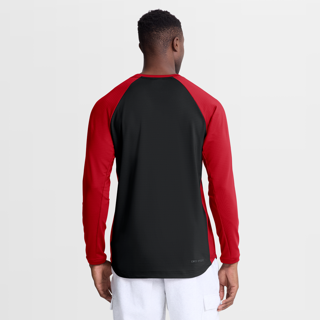 Cincinnati Reds Nike Authentic Collection Raglan Dri-FIT Sweatshirt - Black