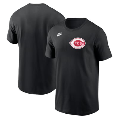 Cincinnati Reds Nike Cooperstown Collection Logo T-Shirt - Black