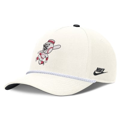 Cincinnati Reds Nike Cooperstown Rise Adjustable Hat - Cream