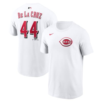 Elly De La Cruz Cincinnati Reds Nike Name & Number T-Shirt - White
