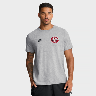 Cincinnati Reds Nike Cooperstown 2-Hit T-Shirt - Heather Gray