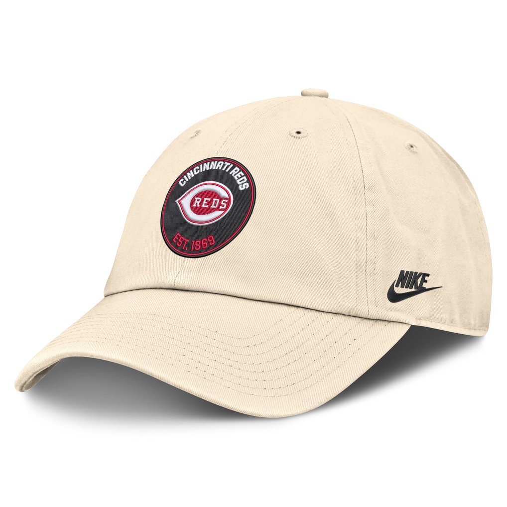 Cincinnati Reds Nike Cooperstown Collection Club Adjustable Hat - Natural