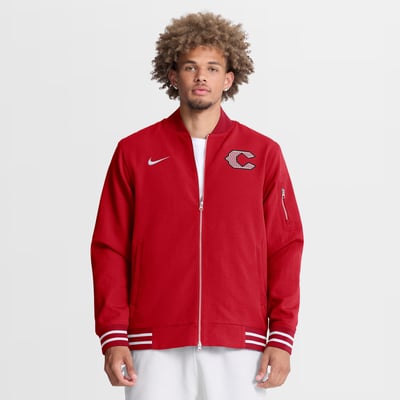 Cincinnati Reds Nike 2026 City Connect Authentic Collection Relaxed Full-Zip Bomber Jacket - Red