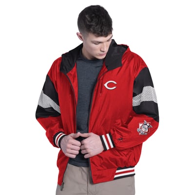 Cincinnati Reds Pro Player Legacy Lightweight Full-Zip Hooded Jacket - Red/Black