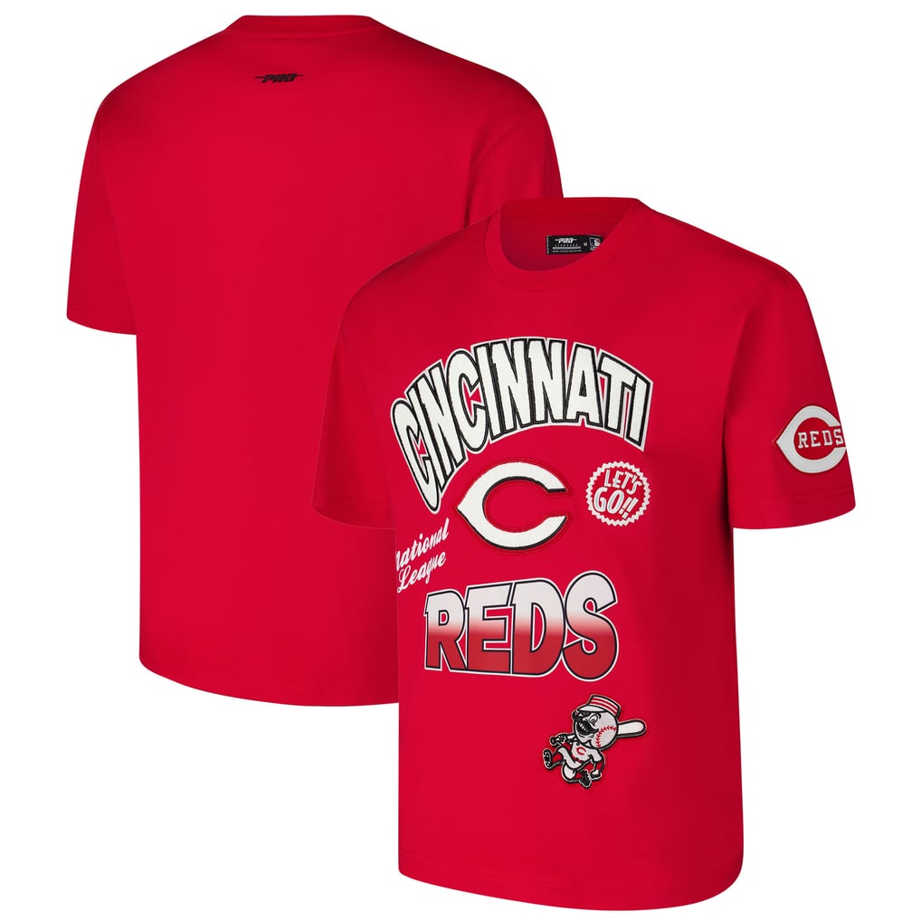 Cincinnati Reds Pro Standard Turn It Up Dropped Shoulder T-Shirt - Red