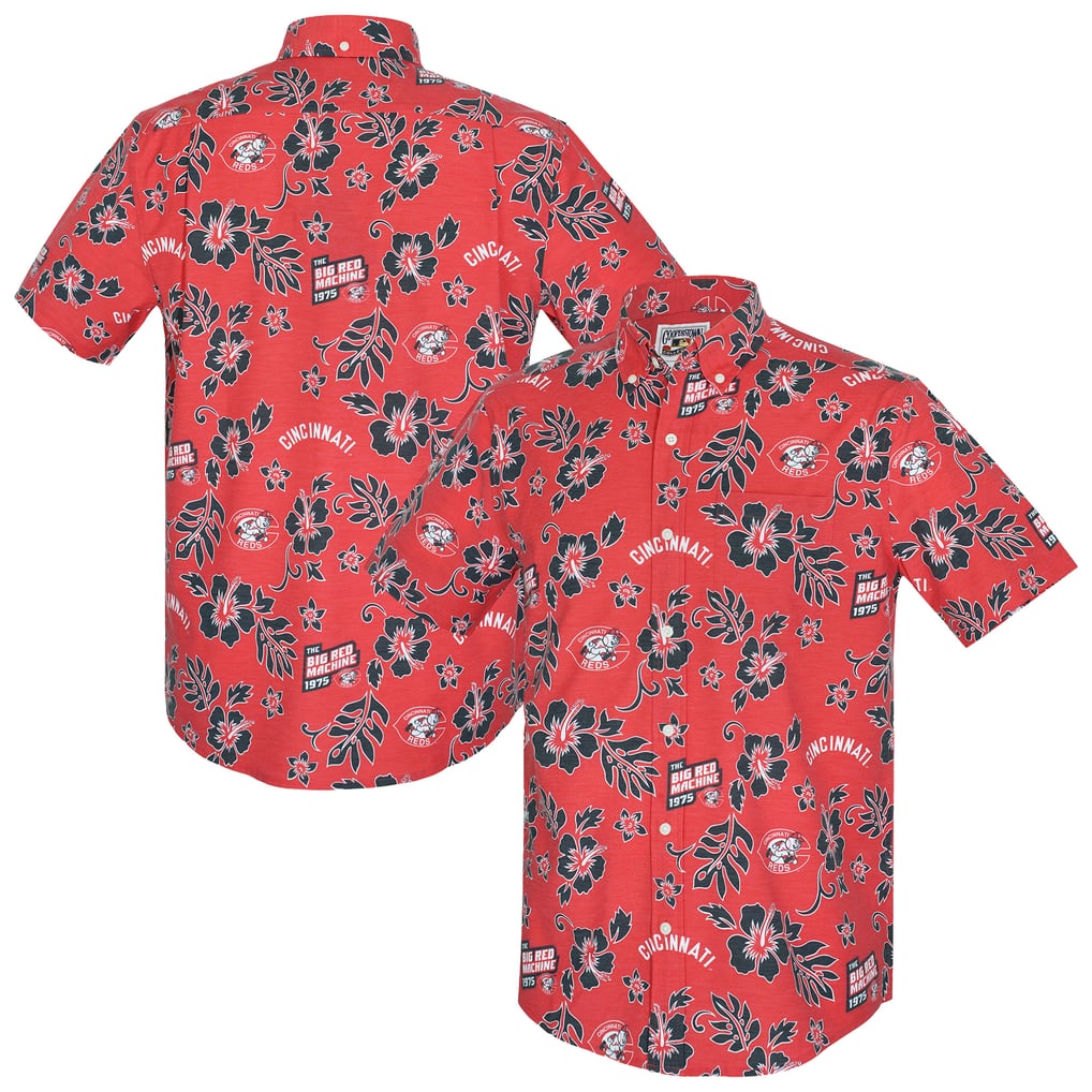  Cincinnati Reds Reyn Spooner Cooperstown Kekai Performance Button-Down Tri-Blend Top - Red
