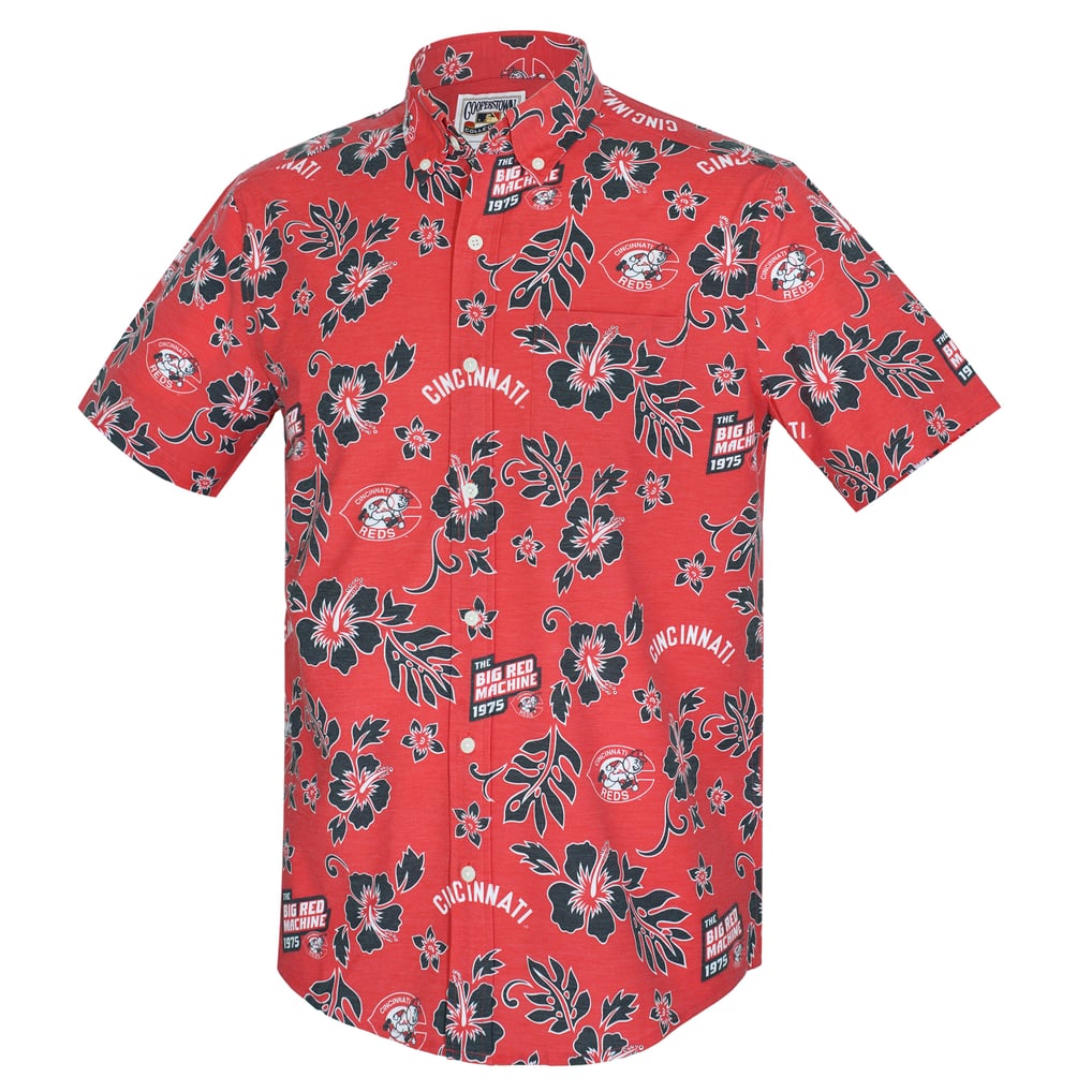 Cincinnati Reds Reyn Spooner Cooperstown Kekai Performance Button-Down Tri-Blend Top - Red