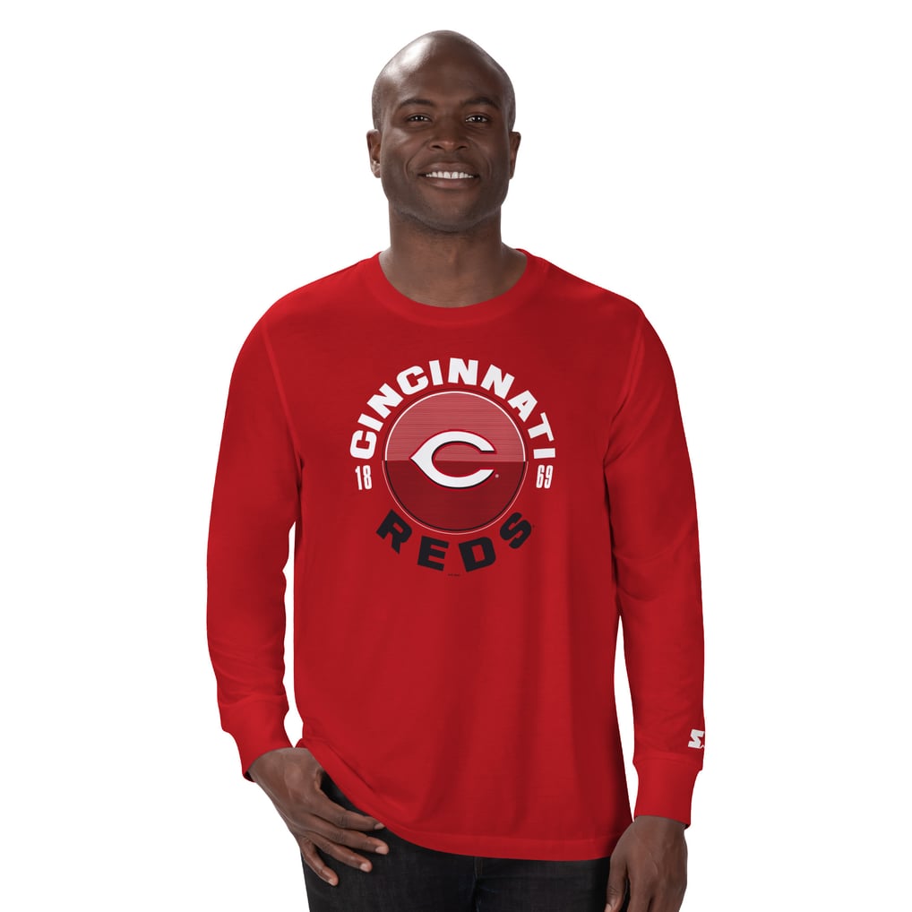 Cincinnati Reds Starter Halftime Long Sleeve T-Shirt - Red