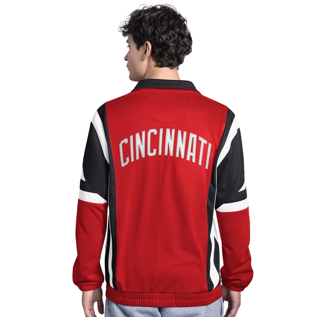 Cincinnati Reds Starter Contender Tricot Full-Zip Track Jacket - Red/Black