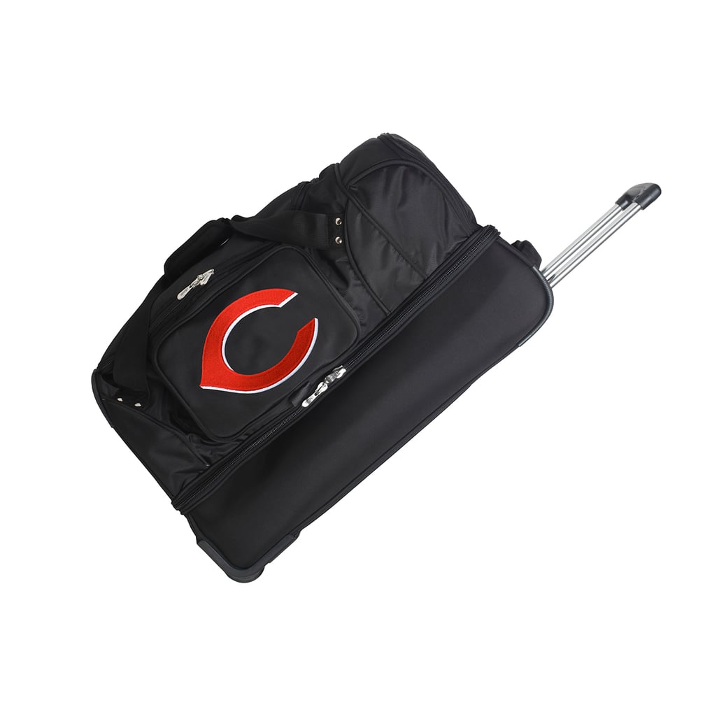 Cincinnati Reds MOJO 27'' 2-Wheel Drop Bottom Rolling Duffel Bag - Black