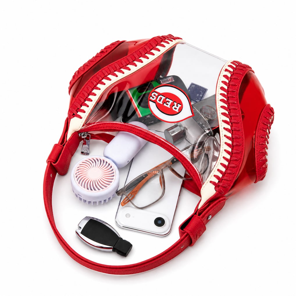 Cincinnati Reds Montana West Clear Slouchy Shoulder Bag