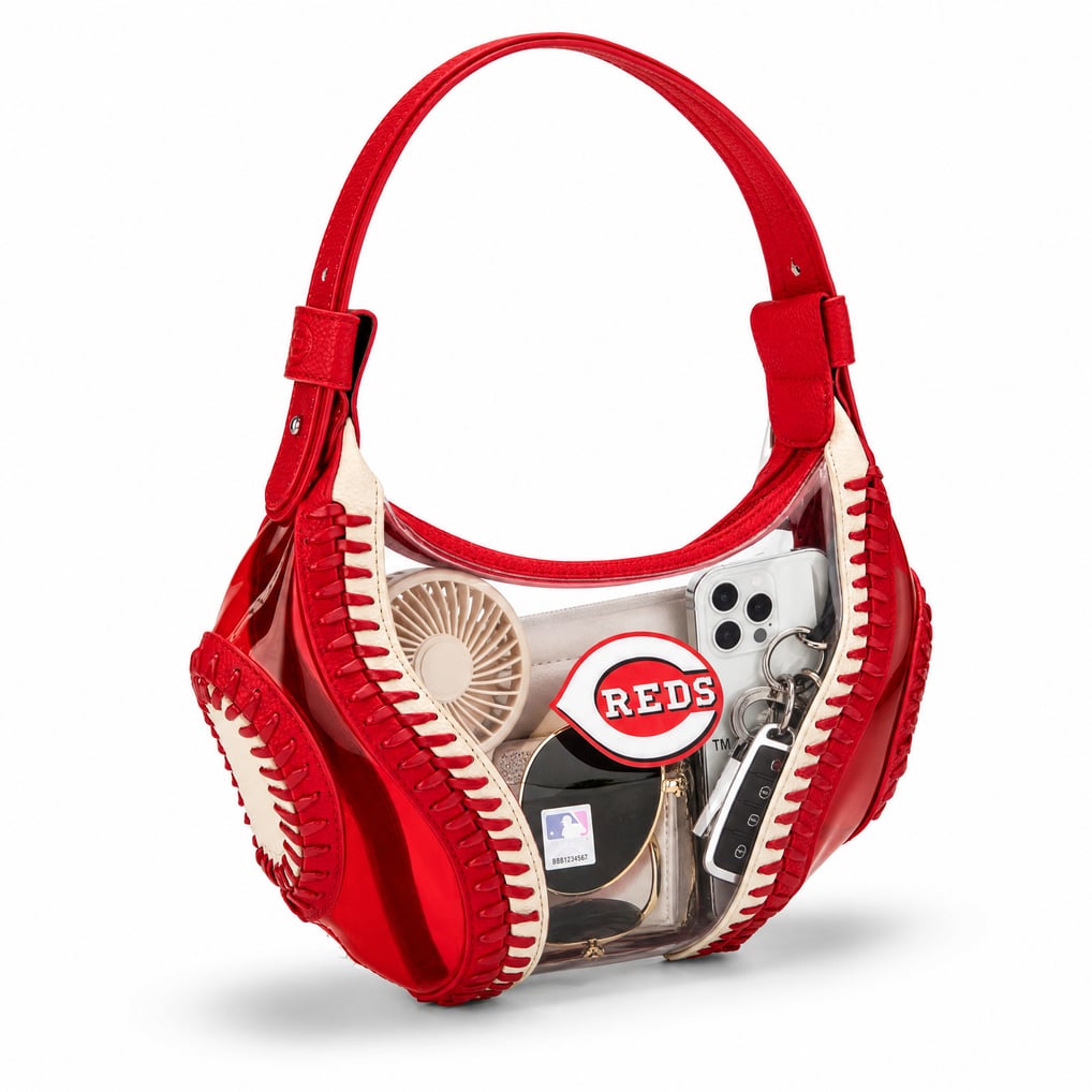 Cincinnati Reds Montana West Clear Slouchy Shoulder Bag