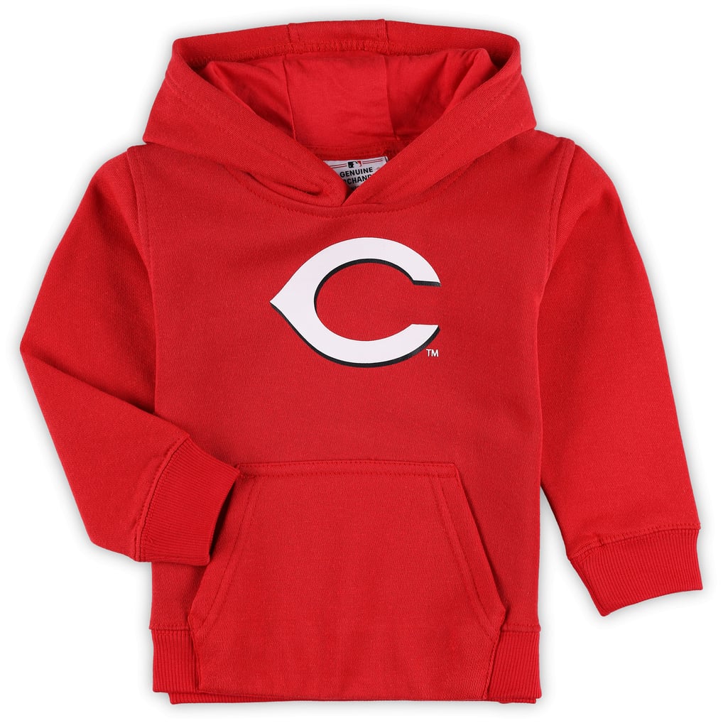 Cincinnati Reds Toddler Team Primary Logo Fleece Pullover Hoodie - Red