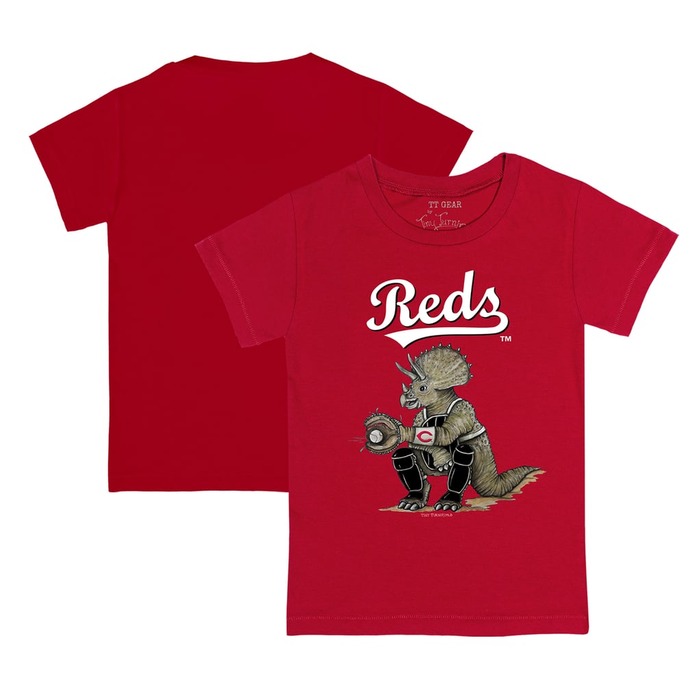 Cincinnati Reds Tiny Turnip Toddler Triceratops T-Shirt - Red