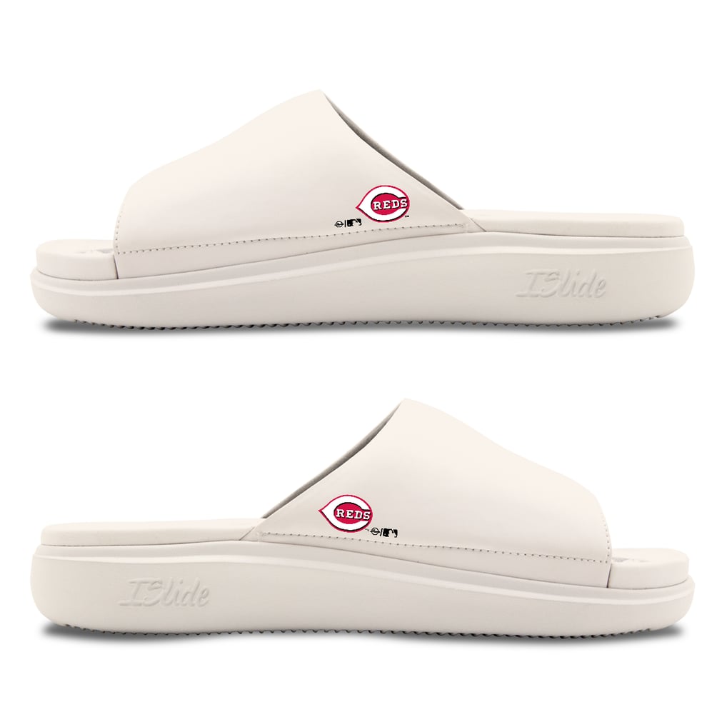 Cincinnati Reds ISlide Unisex Minimalistic Motive Slide Sandals - Cream
