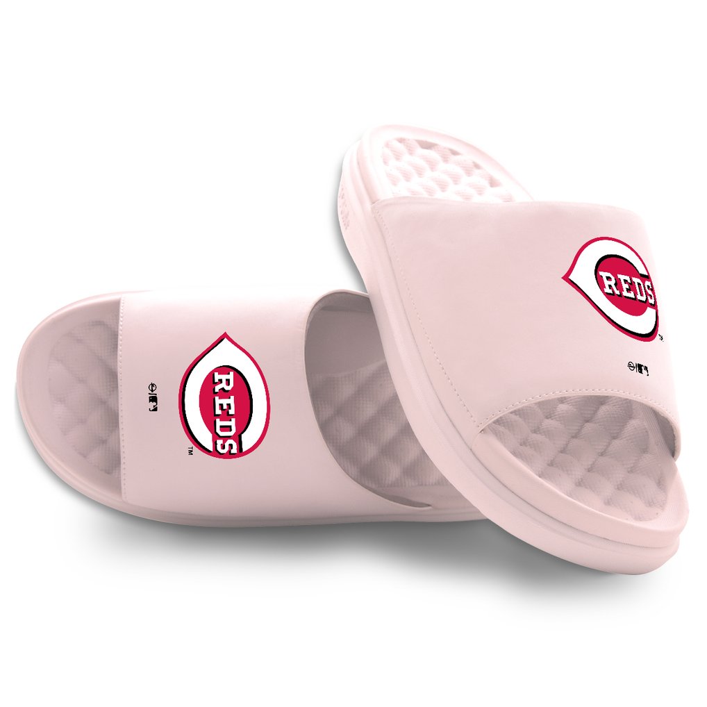 Cincinnati Reds ISlide Unisex Primary Motive Slide Sandals - Pink