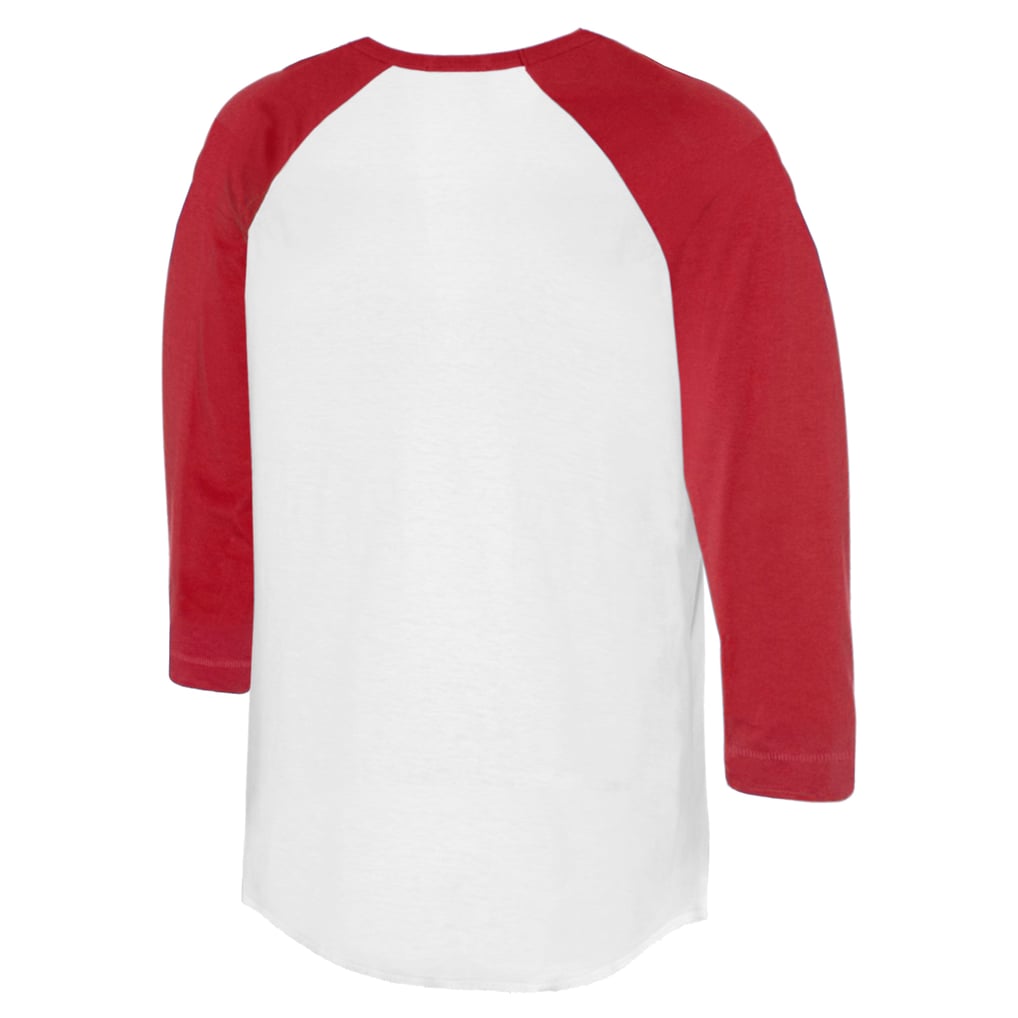 Cincinnati Reds Tiny Turnip Unisex State Outline 3/4-Sleeve Raglan T-Shirt - White/Red