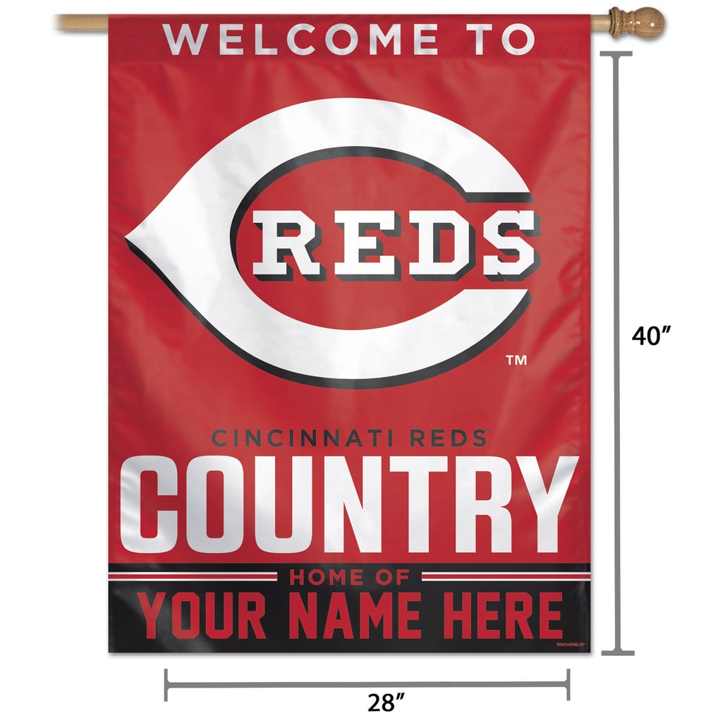 Cincinnati Reds WinCraft Personalized 27'' x 37'' Single-Sided Vertical Banner