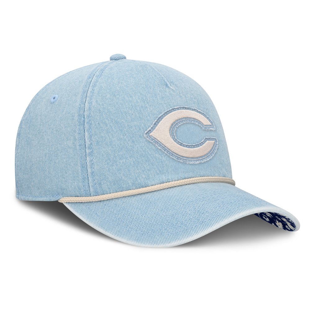  Cincinnati Reds Fanatics Women's Roped Adjustable Hat - Denim