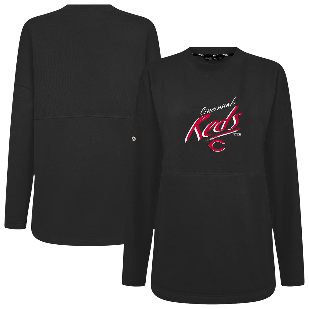 Cincinnati Reds Levelwear Women's Oversized Beaudry Sizzle Top - Black