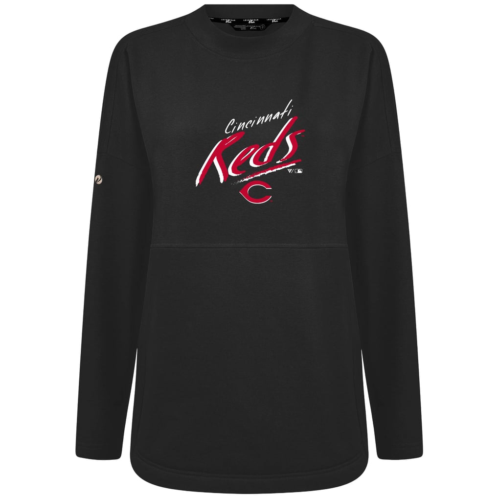 Cincinnati Reds Levelwear Women's Oversized Beaudry Sizzle Top - Black