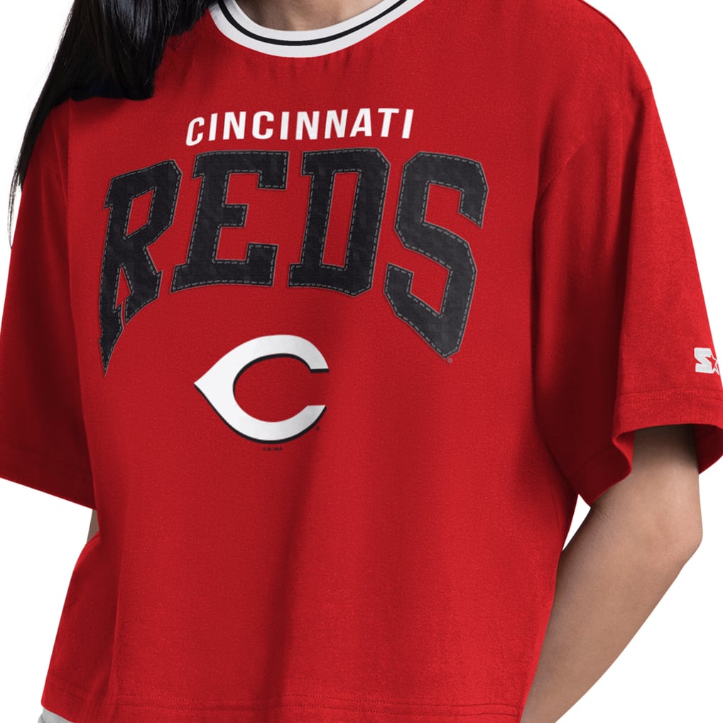  Cincinnati Reds Starter Women's Ace Cropped T-Shirt - Red