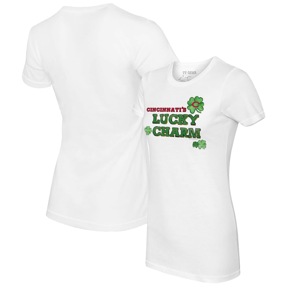 Cincinnati Reds Tiny Turnip Women's Lucky Charm T-Shirt - White