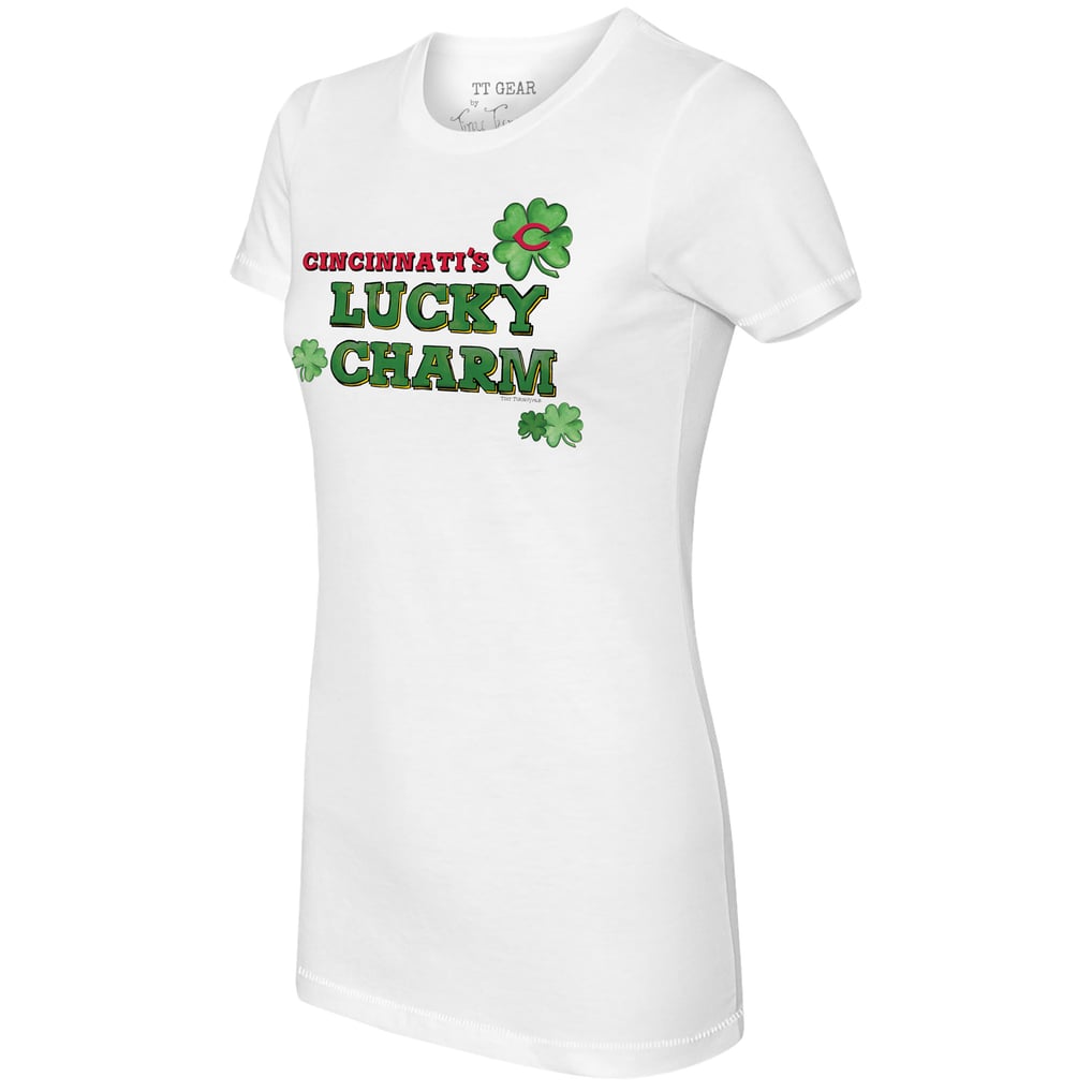 Cincinnati Reds Tiny Turnip Women's Lucky Charm T-Shirt - White