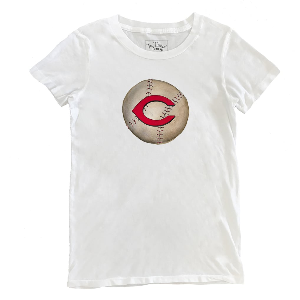 Cincinnati Reds Tiny Turnip Women's Stitched Baseball T-Shirt - White