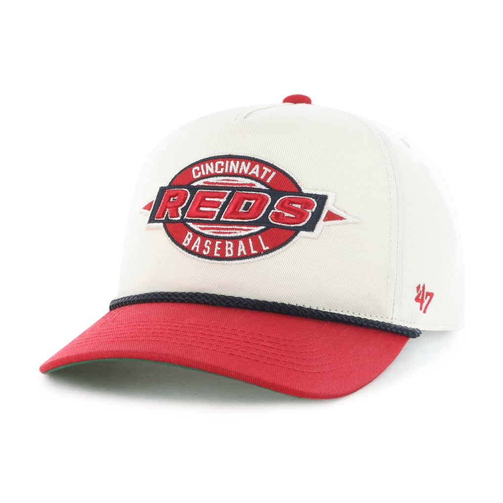 Cincinnati Reds '47 Youth Frame Out Hitch Adjustable Hat - Natural/Red