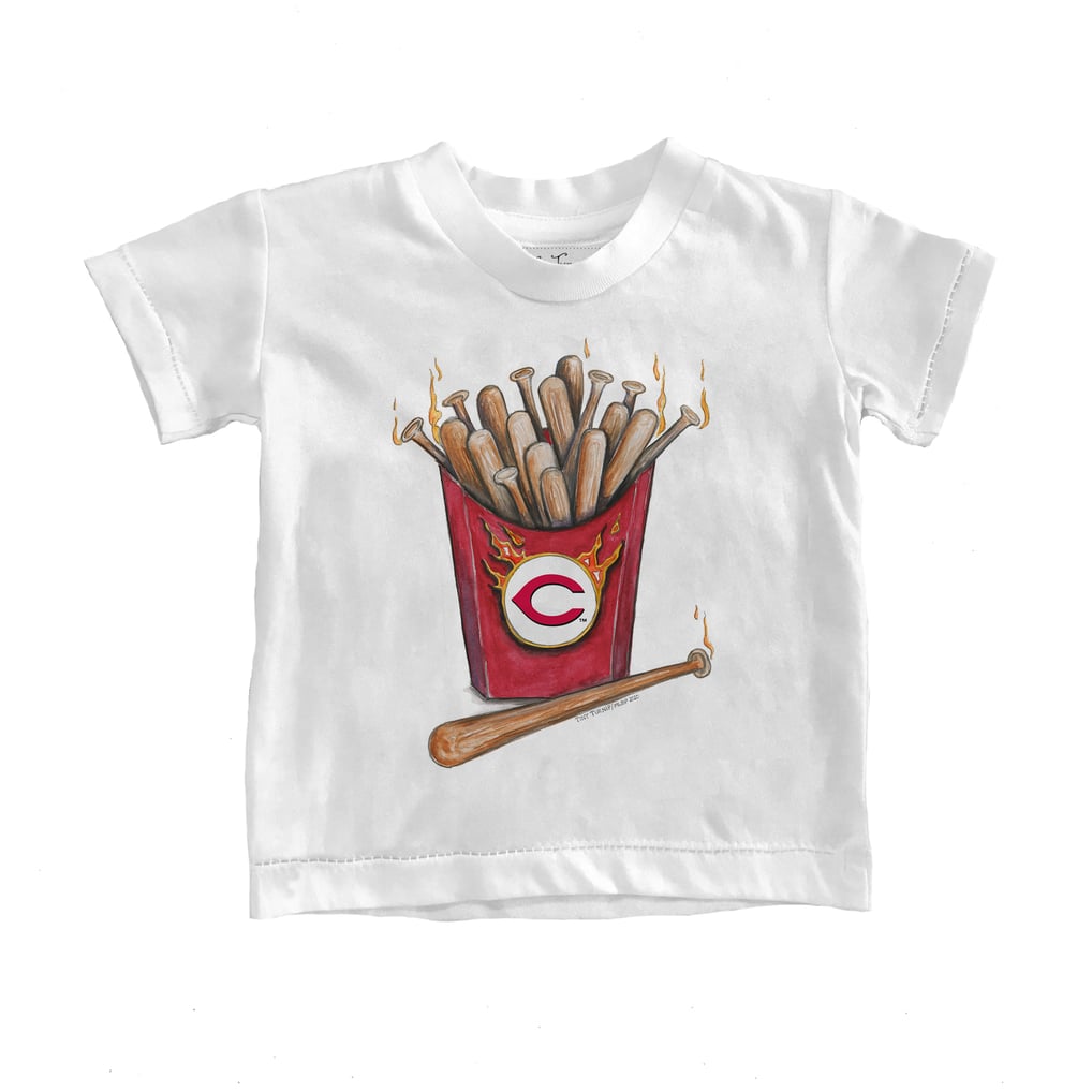 Cincinnati Reds Tiny Turnip Youth Hot Bats T-Shirt - White