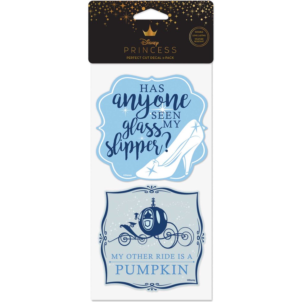 Cinderella WinCraft 2-Pack 4" x 8" Perfect Cut Decal Set