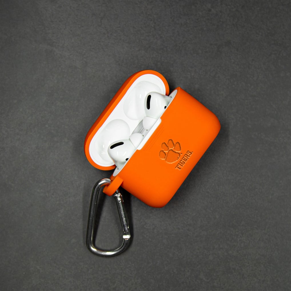 Clemson Tigers Affinity Bands Debossed Silicone Airpods Pro Case Cover