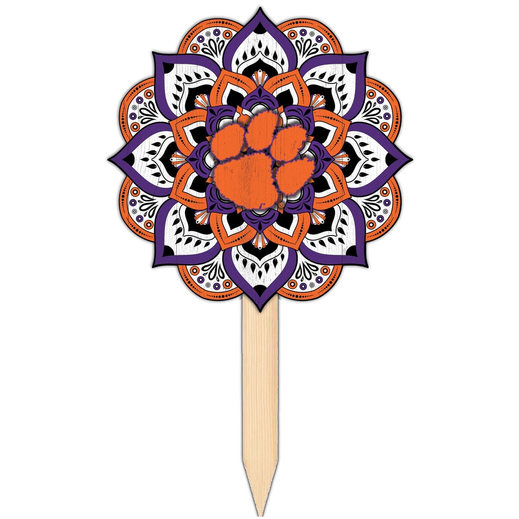 Clemson Tigers 18'' x 12'' Mandala Yard Stake
