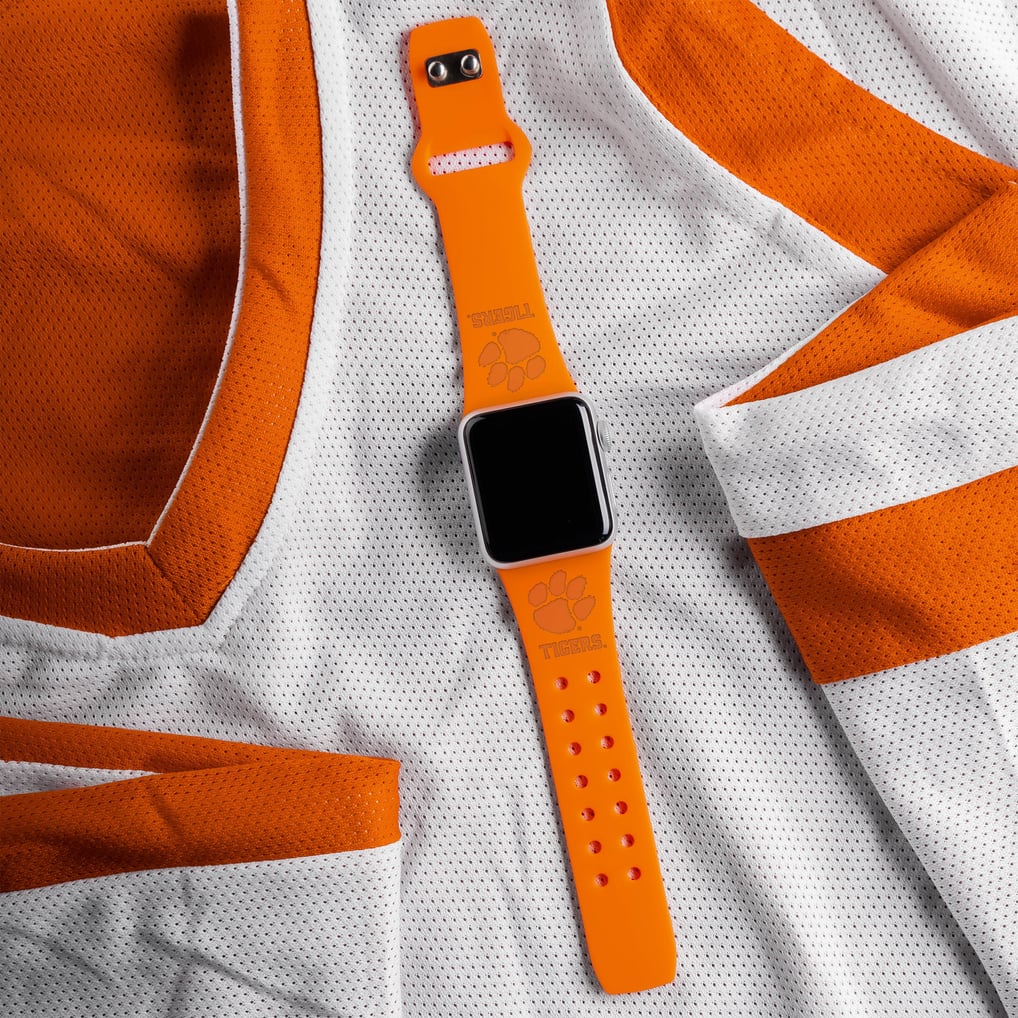 Clemson Tigers Debossed Silicone Apple Watch Band