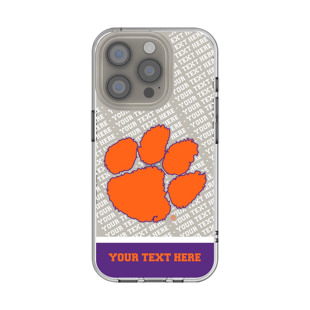Clemson Tigers Endzone iPhone Personalized Clear Case