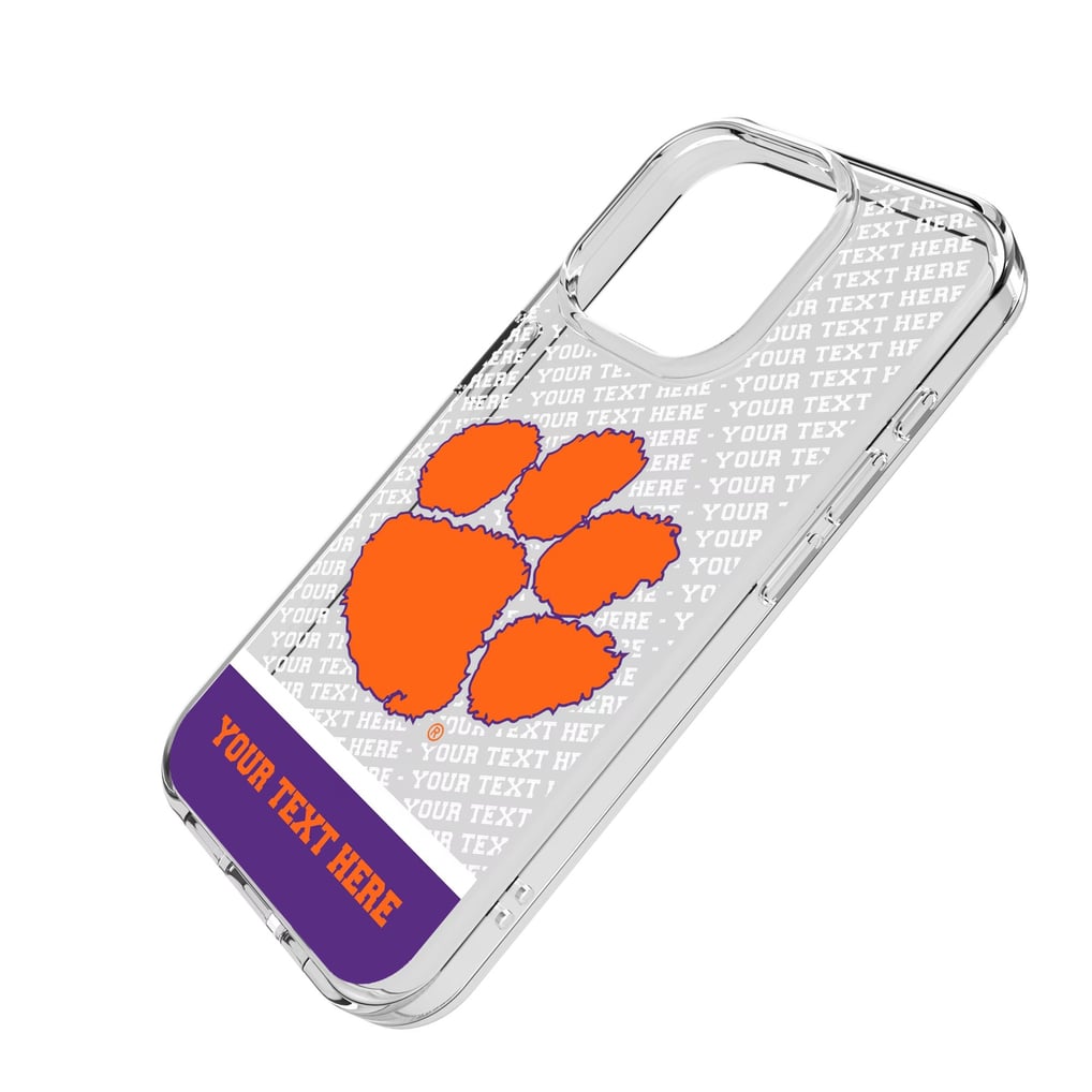 Clemson Tigers Endzone iPhone Personalized Clear Case