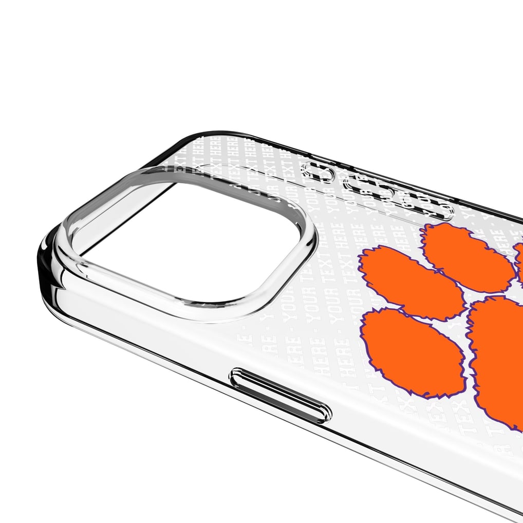 Clemson Tigers Endzone iPhone Personalized Clear Case