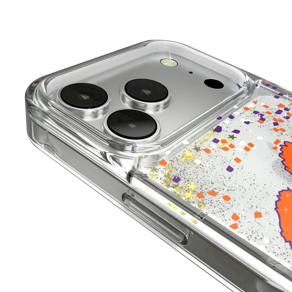 Clemson Tigers iPhone Glitter Confetti Design Case