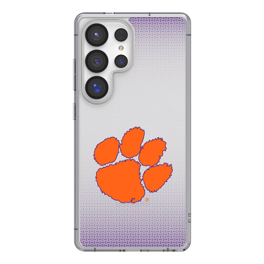 Clemson Tigers Linen Logo Galaxy Clear Case