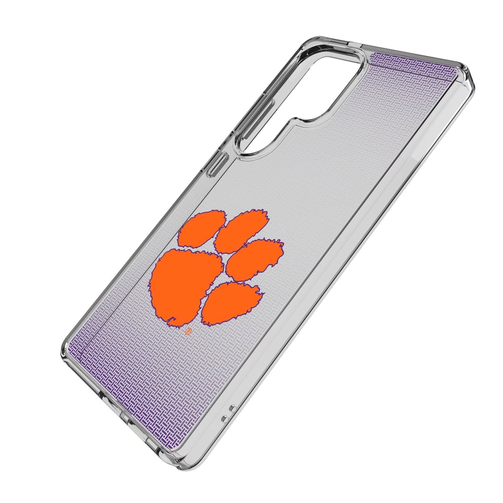 Clemson Tigers Linen Logo Galaxy Clear Case