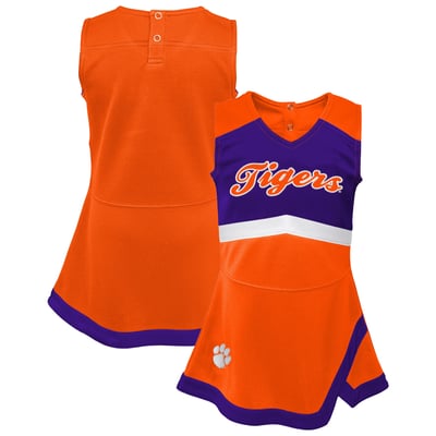 Clemson Tigers Girls Youth Cheer Captain Jumper Dress - Orange