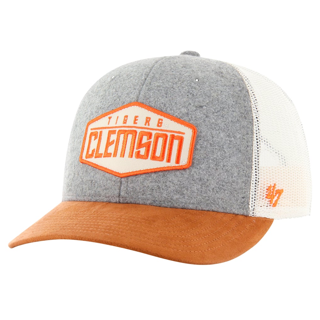 Clemson Tigers '47 Drover Trucker Adjustable Hat - Heather Gray