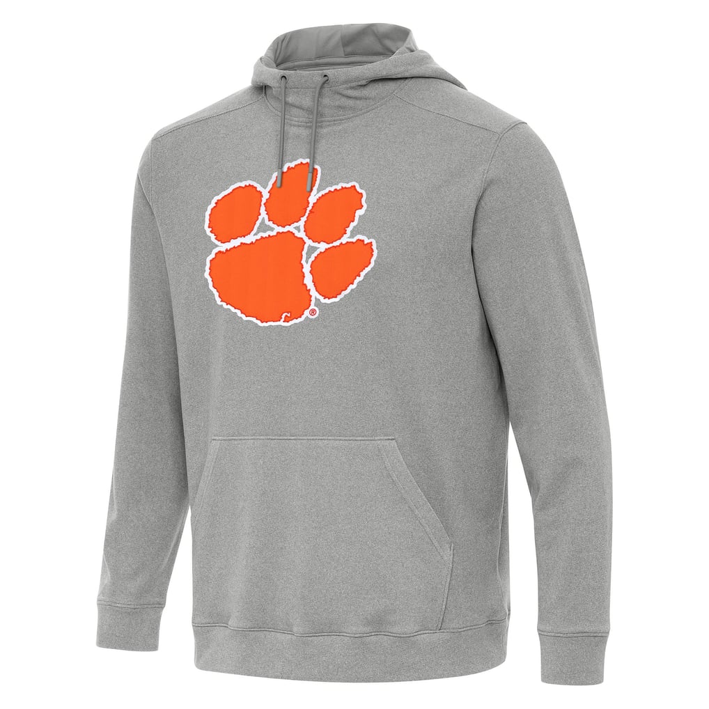 Clemson Tigers Antigua Cloud Pullover Hoodie - Heather Gray