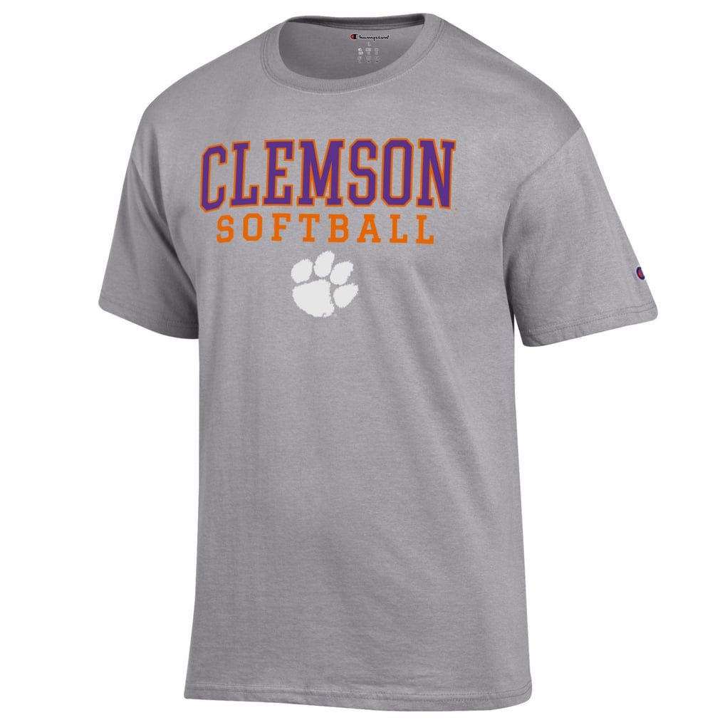 Clemson Tigers Champion Softball Stack T-Shirt - Gray